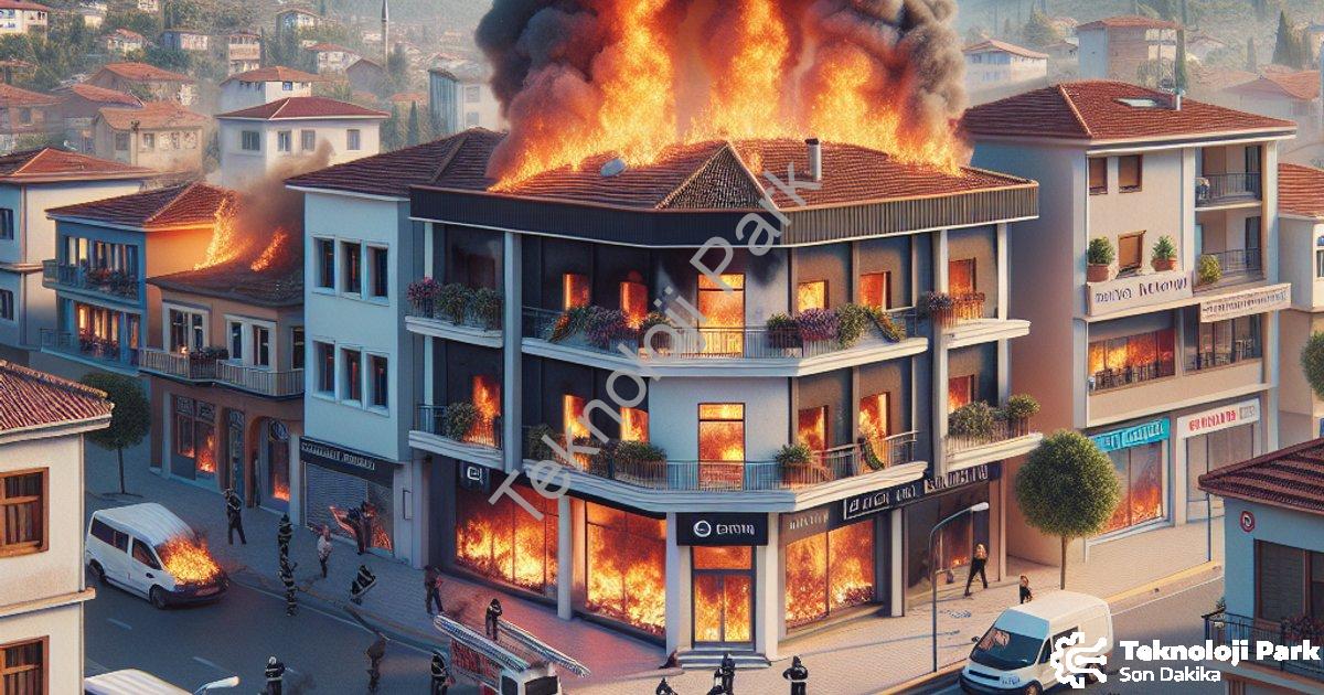 "Aydın Efeler’de İş Yeri Yangını: Komşuların Dikkati Faciayı Önledi" başlıklı haber için fotorealist