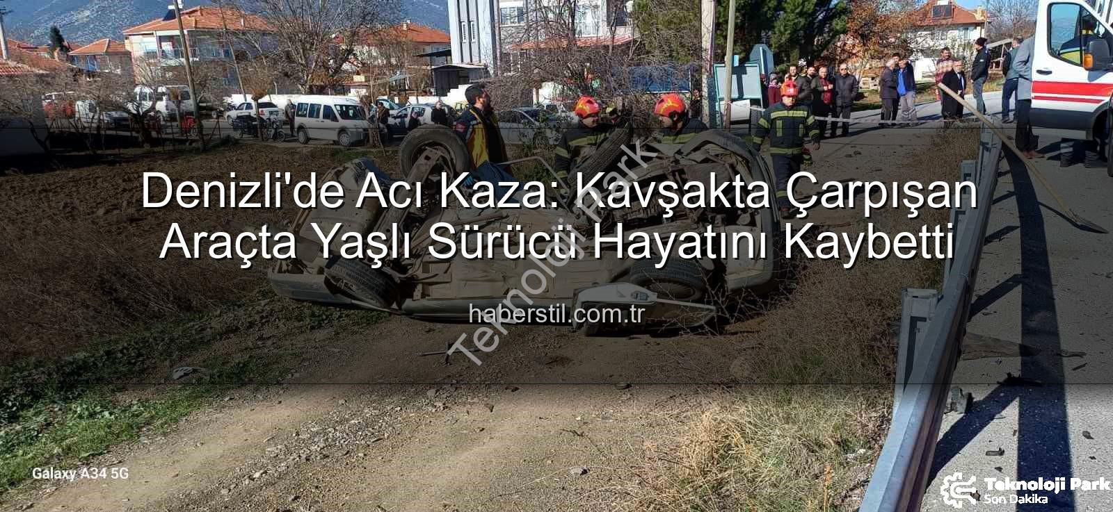 Denizli trafik kazası - Denizli'de Ağır Kaza: Kavşakta Çarpışan Otomobil Takla Attı, Sürücü Hayatını Kaybetti